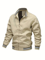 Men's windproof bomber jacket lightweight zip-up in multiple colors