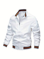 Men's windproof bomber jacket lightweight zip-up in multiple colors