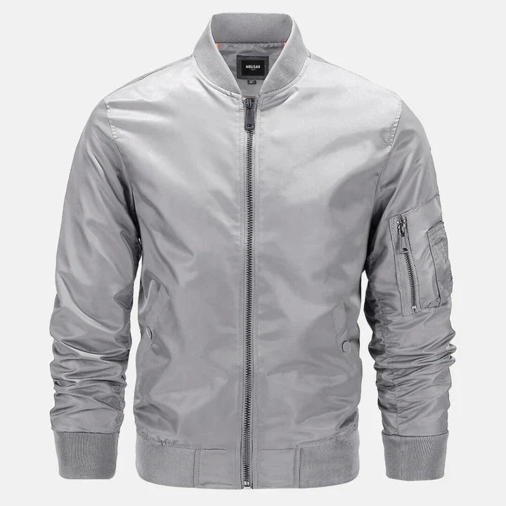 Men's bomber jacket zip-up windproof autumn spring military-inspired