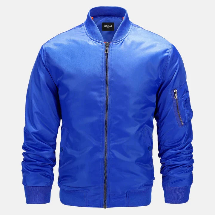 Men's bomber jacket zip-up windproof autumn spring military-inspired