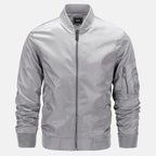 Men's bomber jacket zip-up windproof for spring and autumn, military-inspired style