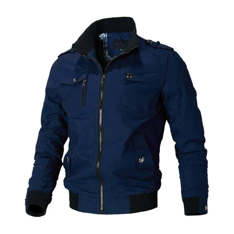 Men bomber jacket zip up cargo style in multiple colours