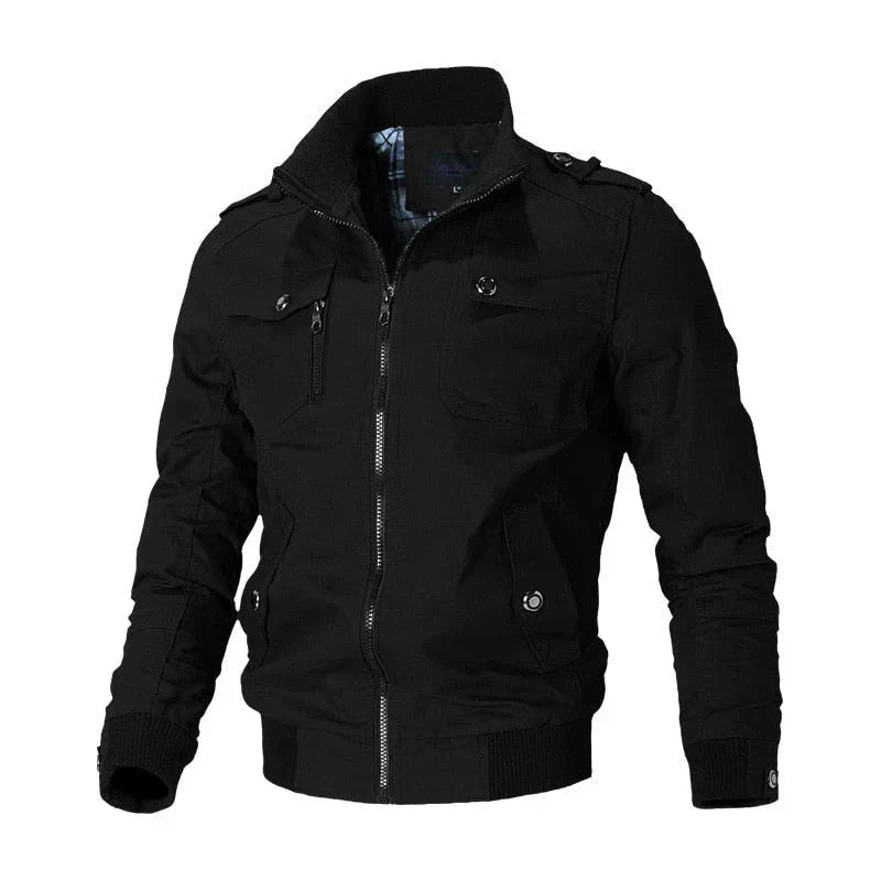 Men bomber jacket zip up cargo style in multiple colours