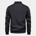Men windbreaker bomber jacket zip up wind-resistant lightweight