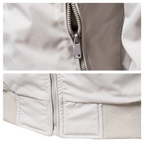 Men windbreaker bomber jacket zip up wind-resistant lightweight