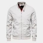 Men windbreaker bomber jacket zip up wind-resistant lightweight