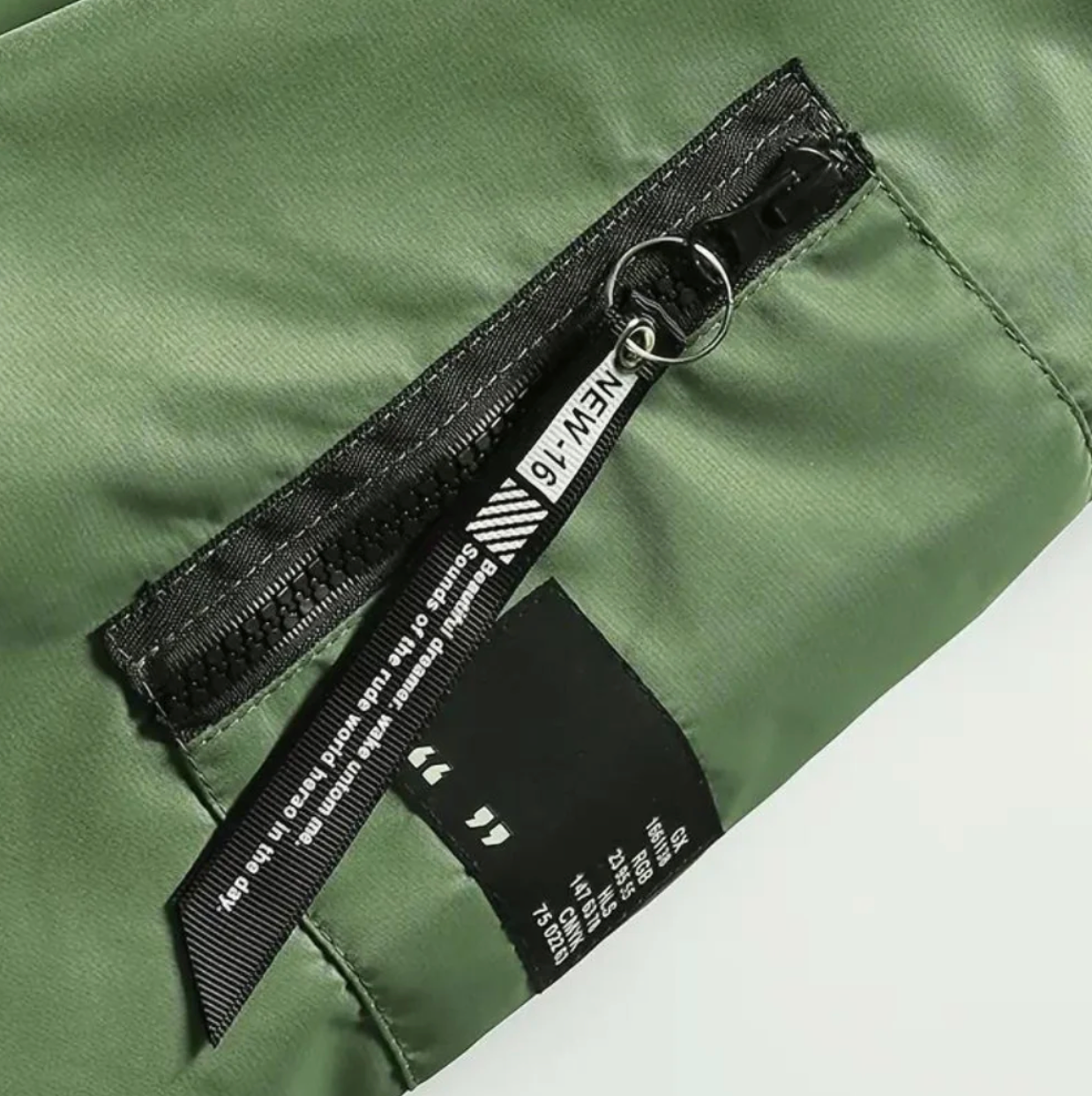 Men's windproof hooded bomber jacket with zip-up closure, available in black and army green