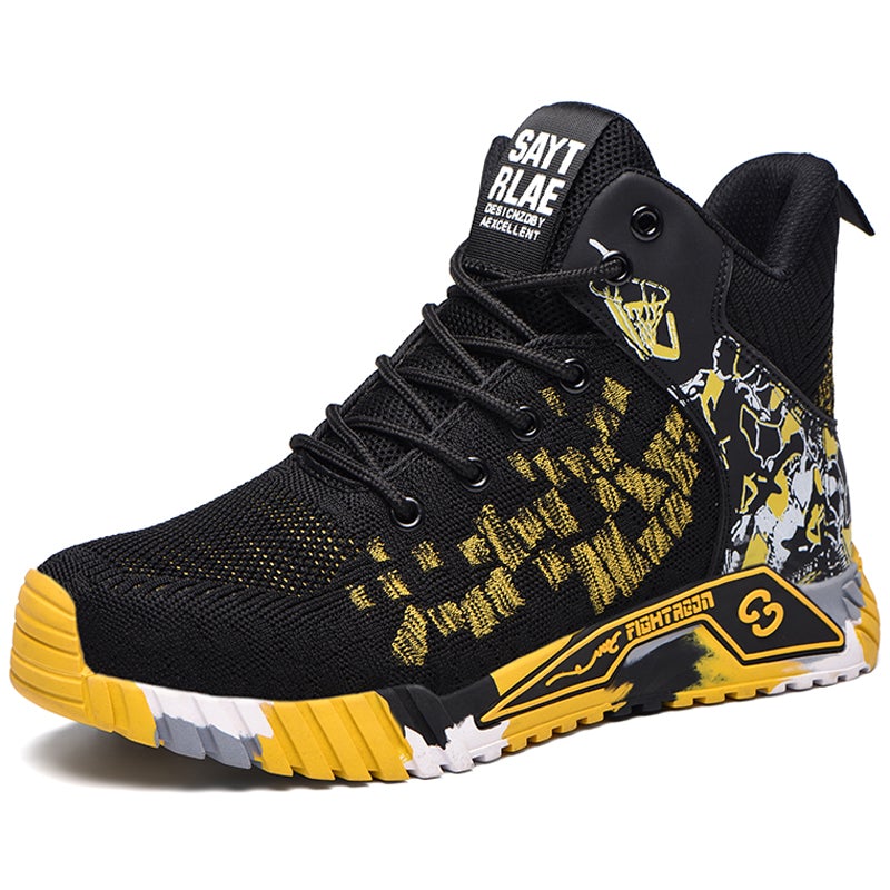 Safety shoes with steel toe and anti-puncture Kevlar sole, ankle protection, EN ISO 20345