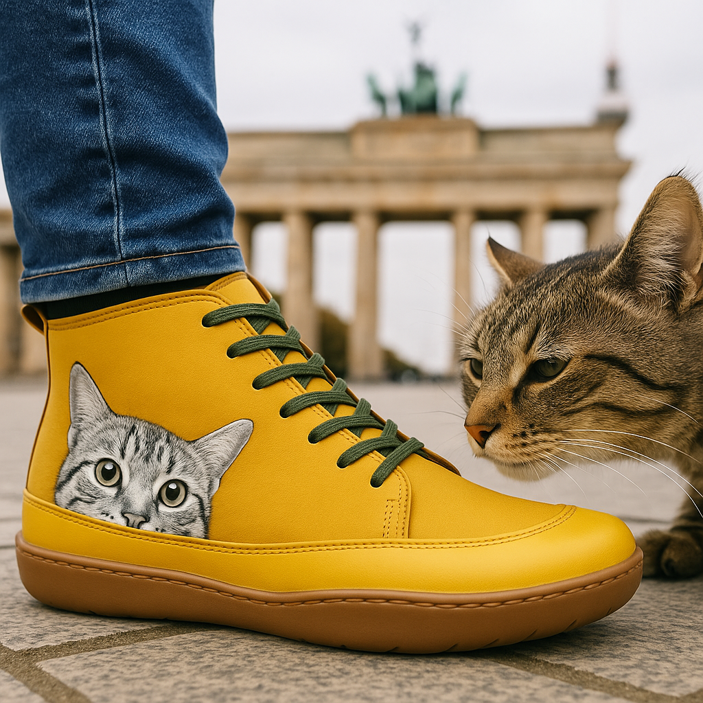 Women cat print winter boots with warm thermal lining sizes EU 35-43