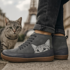 Women cat print winter boots with warm thermal lining sizes EU 35-43