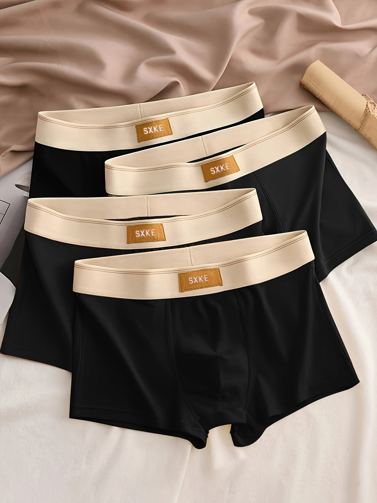 Men's boxer shorts 4-pack stretch cotton breathable everyday underwear