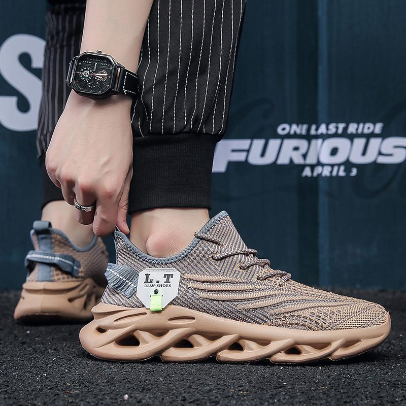 Men mesh sneakers breathable air mesh upper rubber outsole