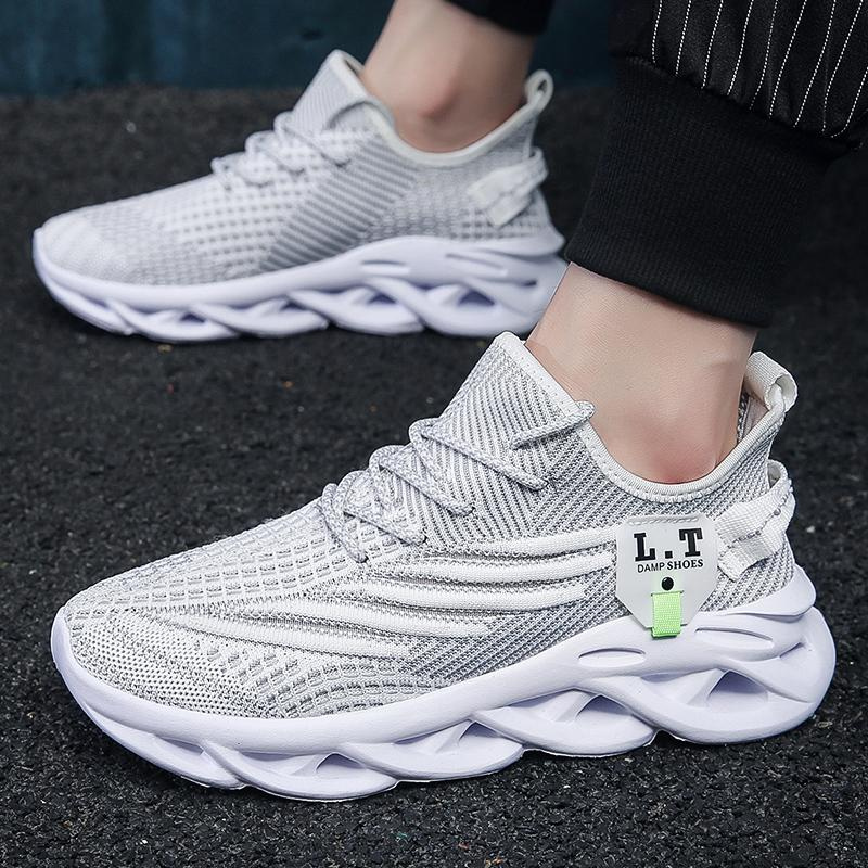 Men mesh sneakers breathable air mesh upper rubber outsole