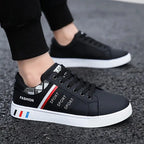 Men casual fashion sneakers in black and white colorways
