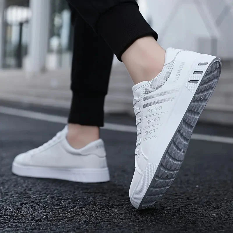 Men casual fashion sneakers in black and white colorways