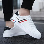 Men casual fashion sneakers in black and white colorways