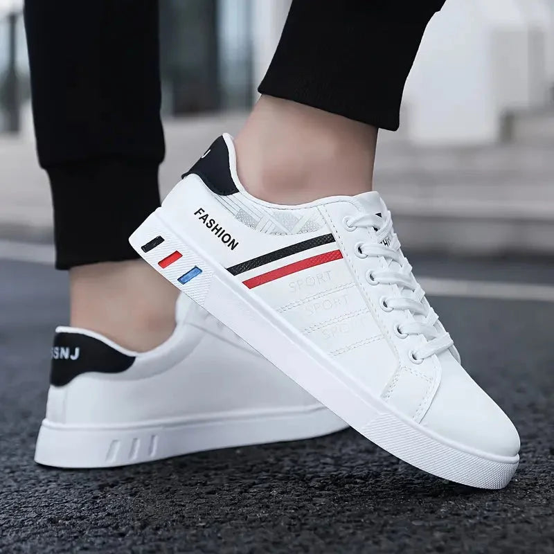 Men casual fashion sneakers in black and white colorways