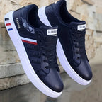 Men casual fashion sneakers in black and white colorways