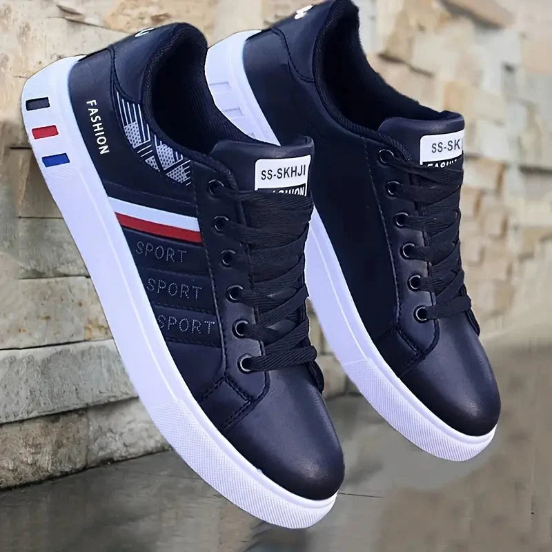 Men casual fashion sneakers in black and white colorways