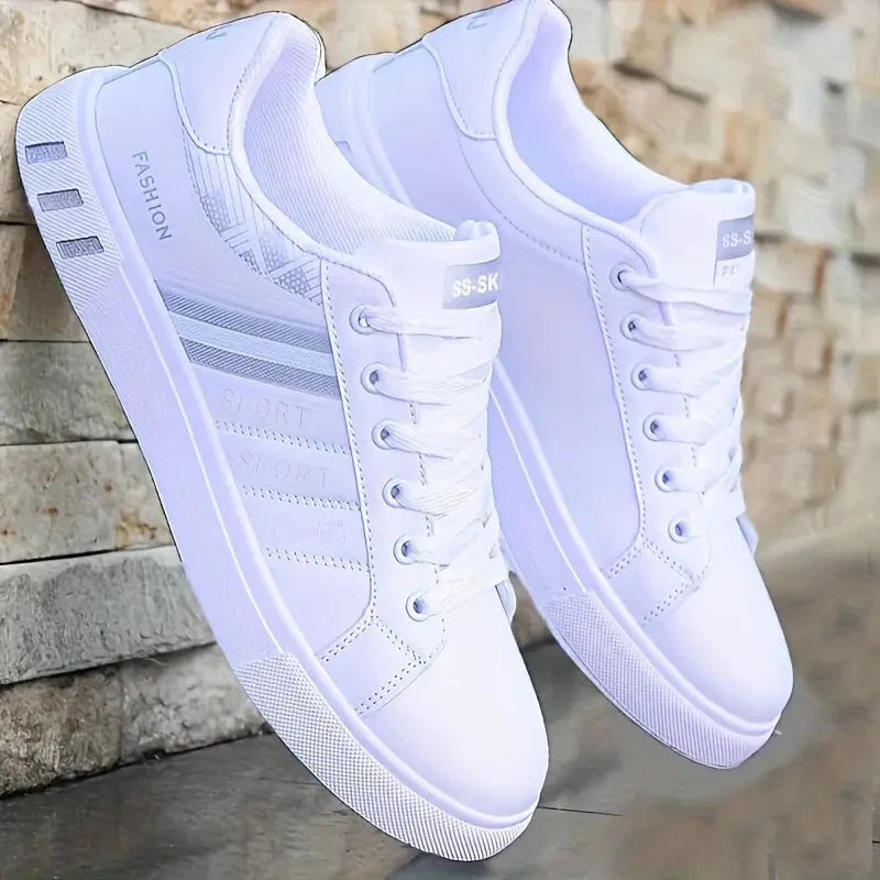 Men casual fashion sneakers in black and white colorways