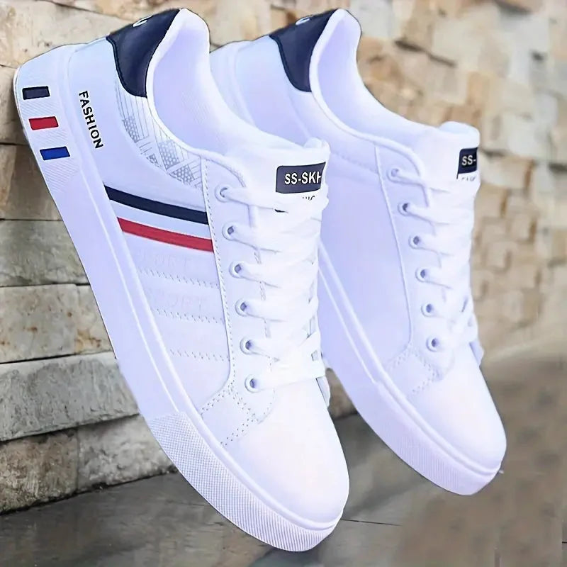 Men casual fashion sneakers in black and white colorways