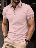 Men short sleeve polo shirt in multiple colors casual smart-casual