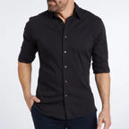 Men wrinkle free long sleeve dress shirt button up in multiple colors