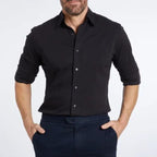 Men wrinkle free long sleeve dress shirt button up in multiple colors