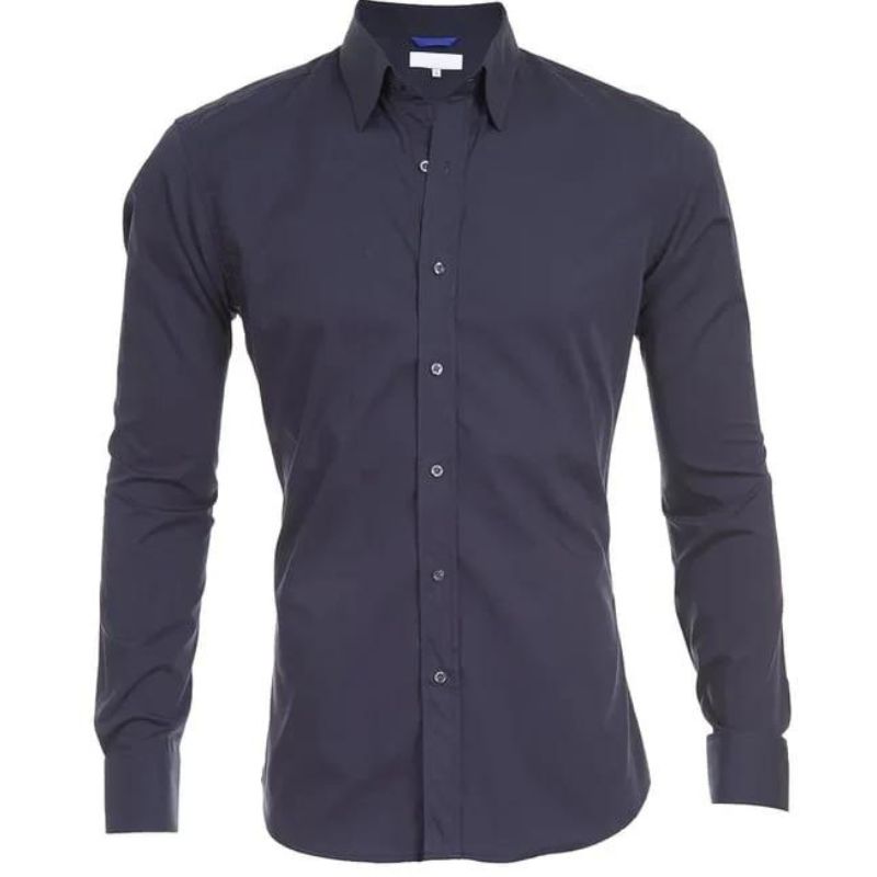 Men wrinkle free long sleeve dress shirt button up in multiple colors