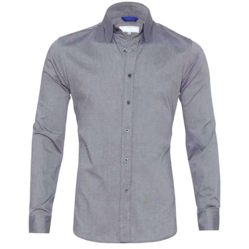 Men wrinkle free long sleeve dress shirt button up in multiple colors