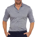Men wrinkle free long sleeve dress shirt button up in multiple colors