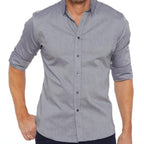 Men wrinkle free long sleeve dress shirt button up in multiple colors