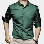 Men long sleeve wrinkle free button up shirt regular fit