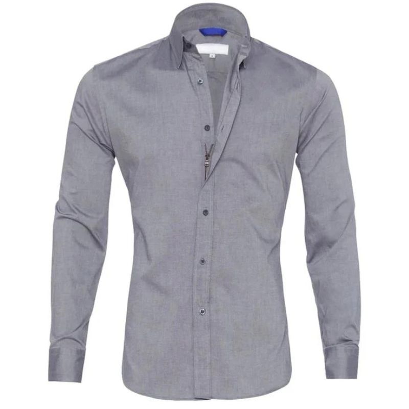 Men wrinkle free long sleeve dress shirt button up in multiple colors