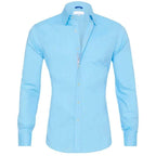 Men wrinkle free long sleeve dress shirt button up in multiple colors