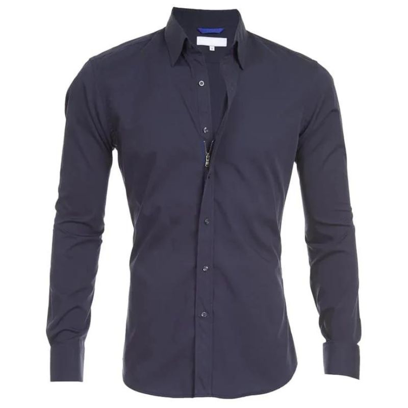 Men wrinkle free long sleeve dress shirt button up in multiple colors