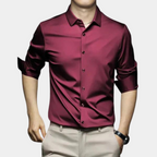 Men long sleeve wrinkle free button up shirt regular fit