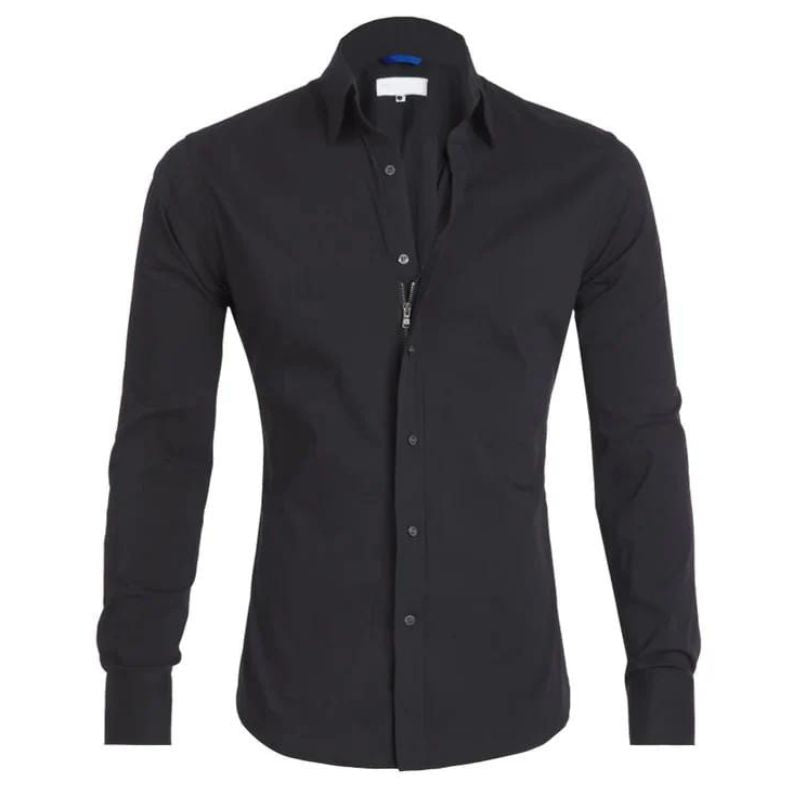 Men wrinkle free long sleeve dress shirt button up in multiple colors