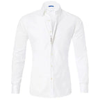 Men wrinkle free long sleeve dress shirt button up in multiple colors