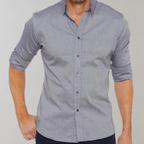 Men wrinkle free dress shirt collared button up in multiple colours