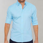 Men wrinkle free dress shirt collared button up in multiple colours