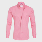 Men wrinkle free dress shirt collared button up in multiple colours