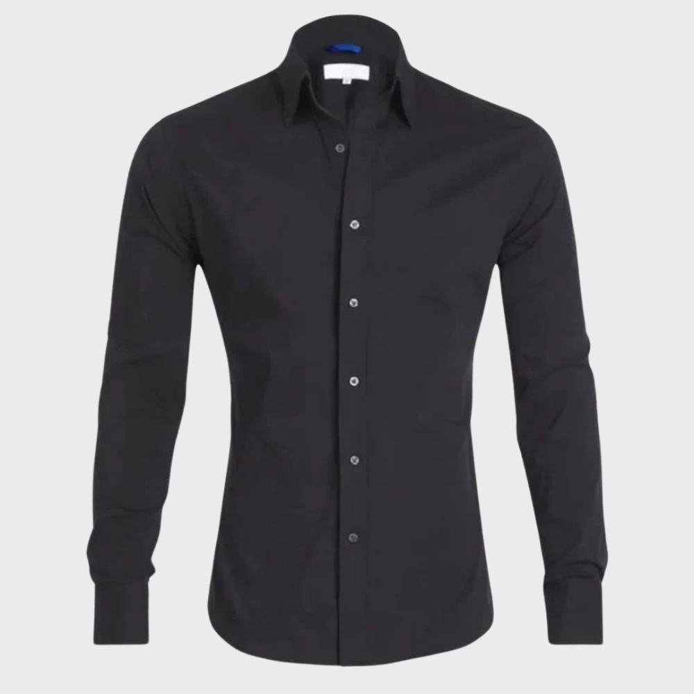 Men wrinkle free dress shirt collared button up in multiple colours