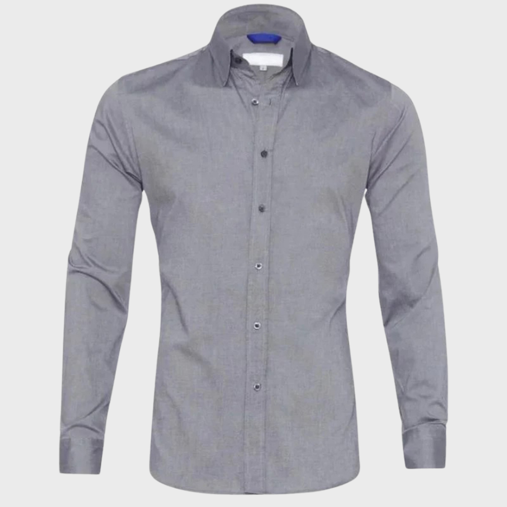 Men wrinkle free dress shirt collared button up in multiple colours