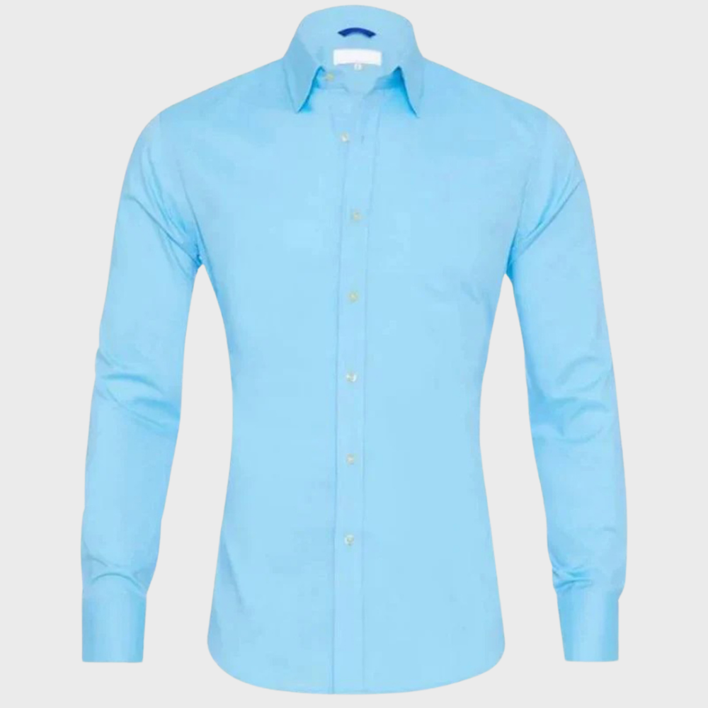 Men wrinkle free dress shirt collared button up in multiple colours