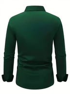 Men's wrinkle-free slim fit button-up dress shirt in multiple colors