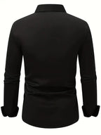Men's wrinkle-free slim fit button-up dress shirt in multiple colors