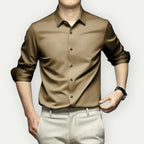Men wrinkle free button down dress shirt long sleeve classic collar