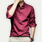Men wrinkle free button down dress shirt long sleeve classic collar