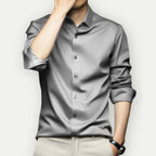 Men wrinkle free button down dress shirt long sleeve classic collar